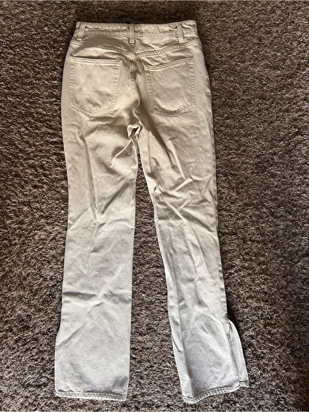 GRLFRND The Harlow High Rise Bootcut with Slit Women’s Beige Jeans Size 25 - Picture 4 of 8